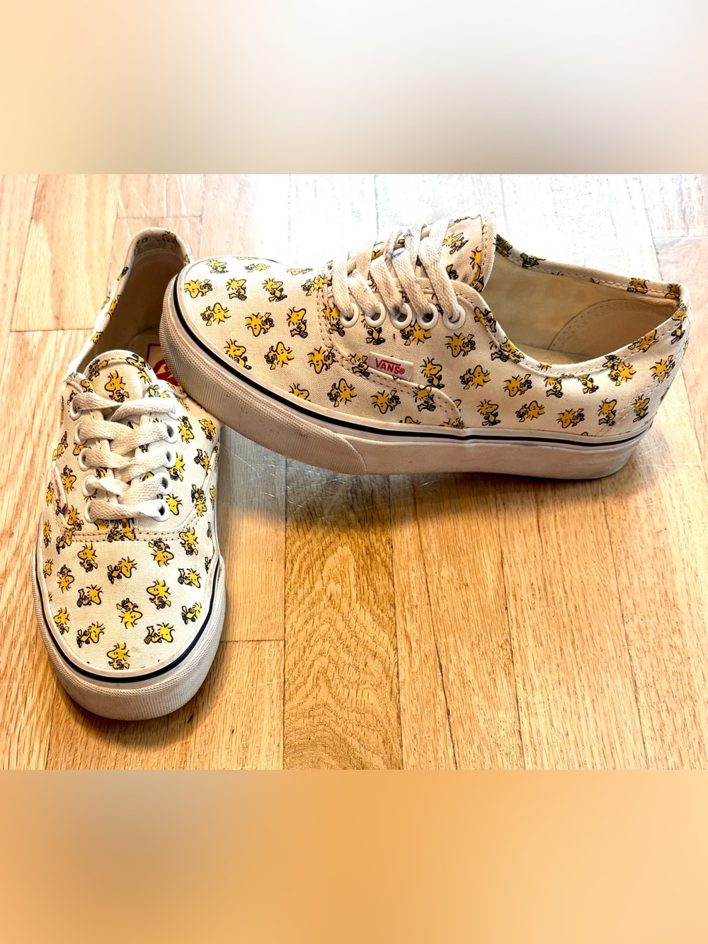 Vans x Peanuts 2017 Woodstock Authentic White Yellow Sneakers Women’s 8 Men’s 6 - Picture 7 of 14